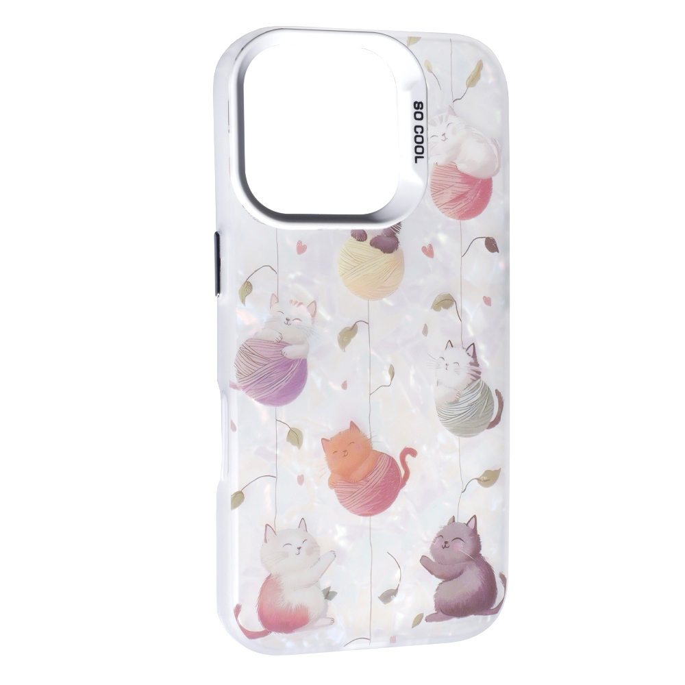 Накладка Soft Milky Iphone 16 Pro Max , Cat with threads