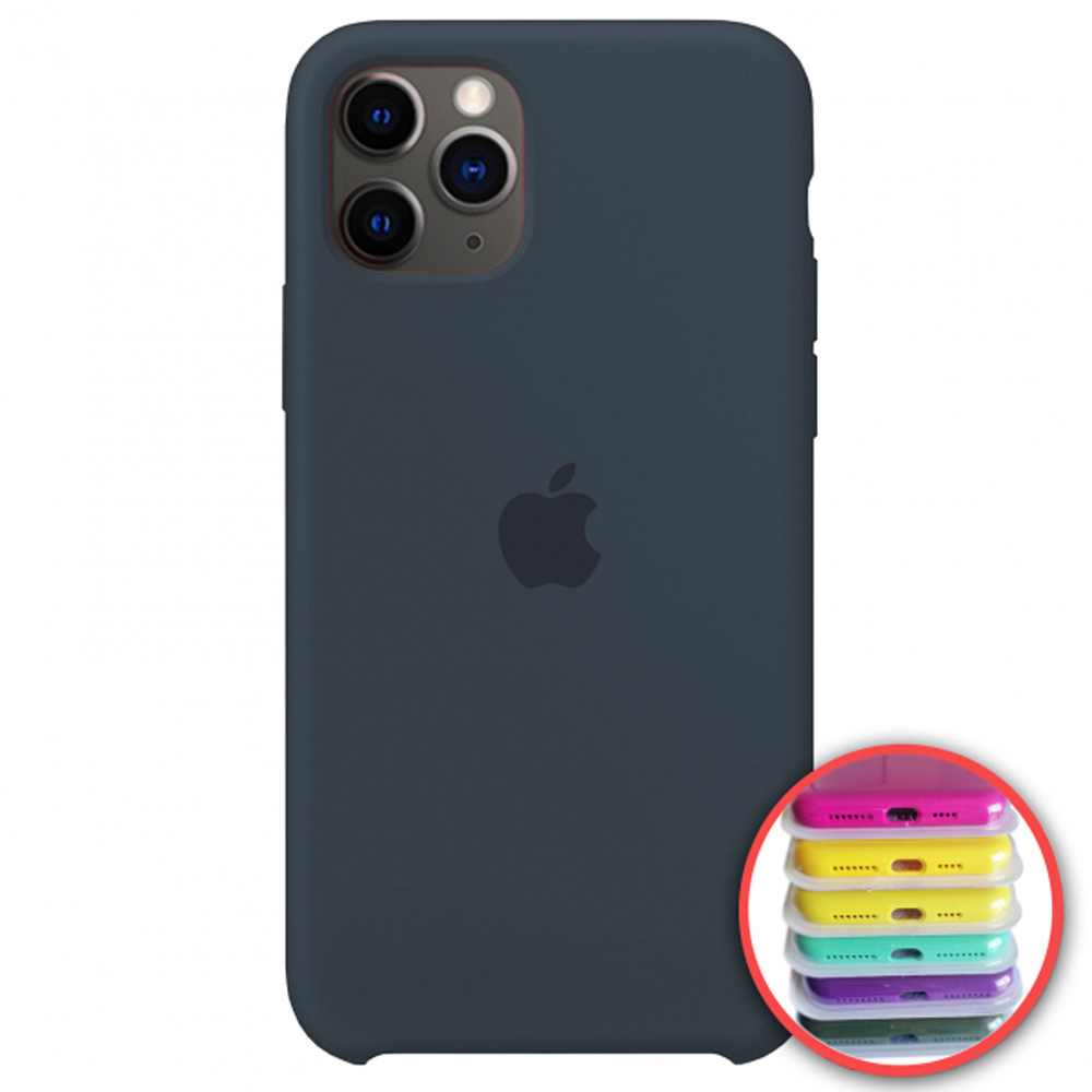 Silicone Case Full for iPhone 14 Plus (15) pebble