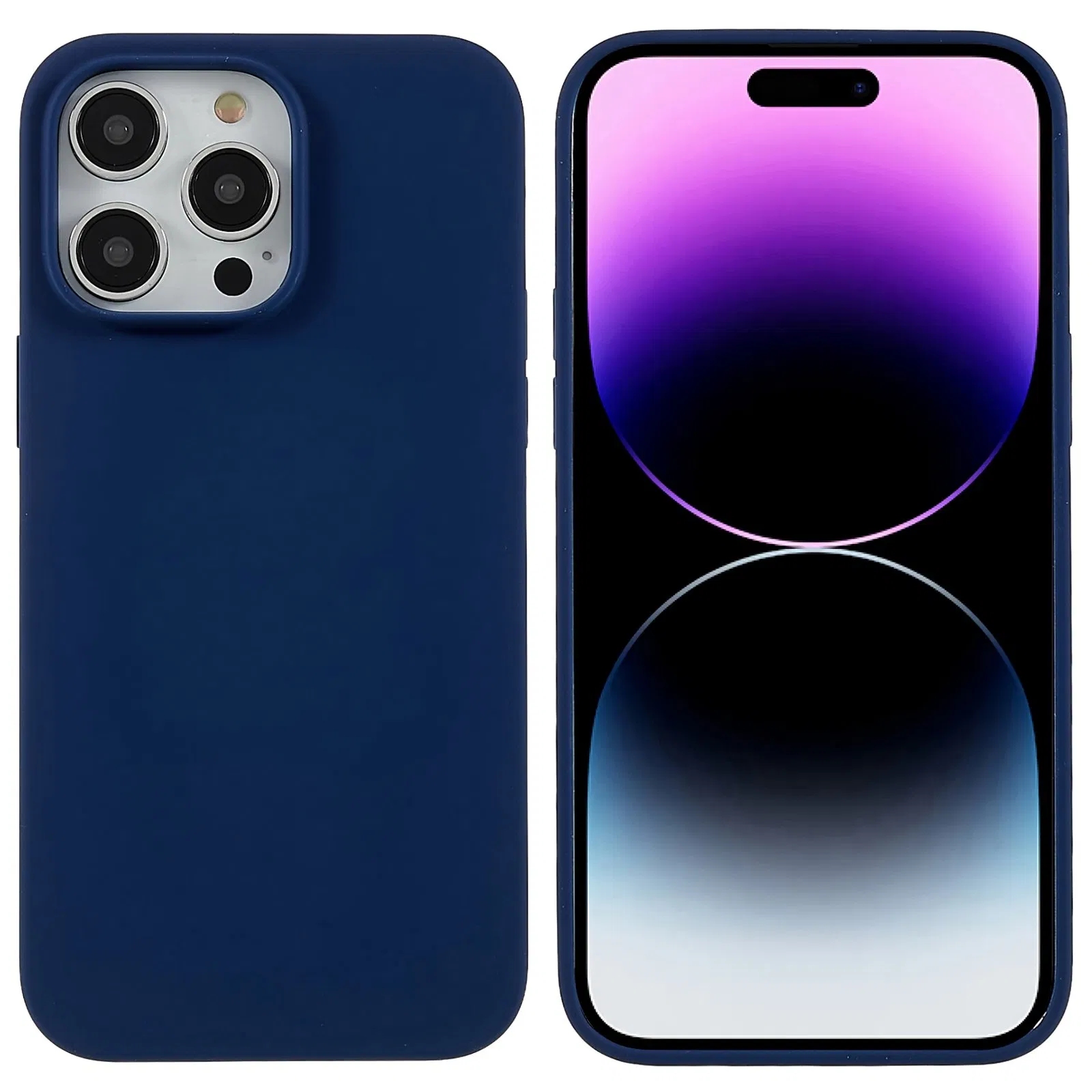 Silicone Case Full for iPhone 14 Plus (74) abyss blue