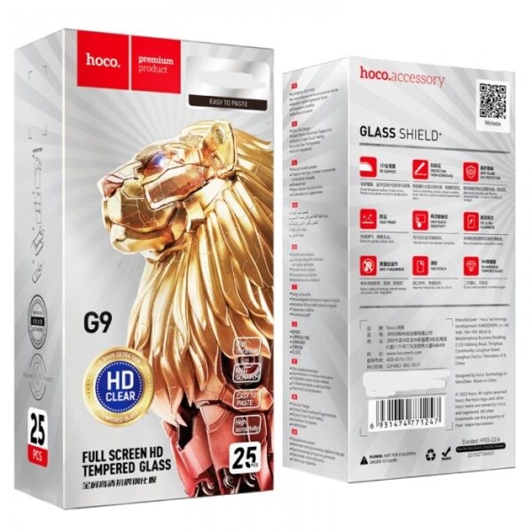 Hoco Full screen HD tempered glass set for Redmi Note 14 4G(25PCS)(G9)
