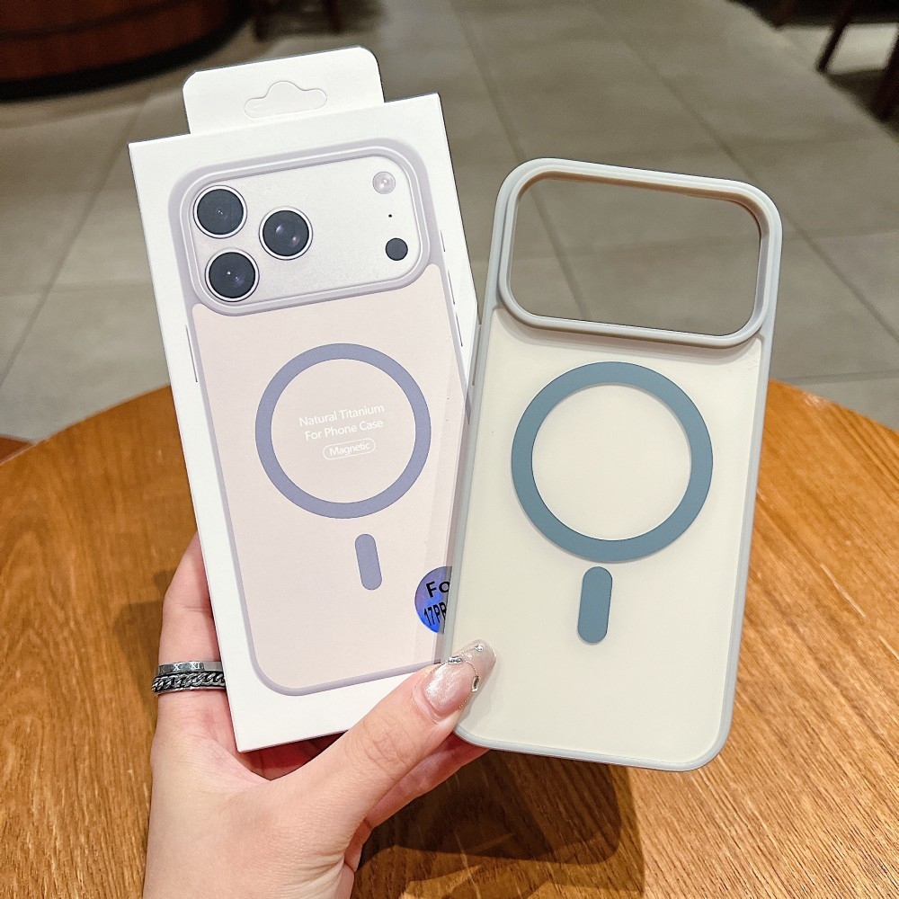 Husa iPhone 13 / 14 (Natural Titanium) Tpu Acrylic Magsafe
