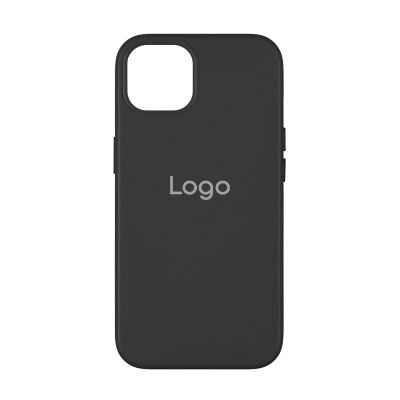 Чехол Leather Case with MagSafe для iPhone 14 (Black)