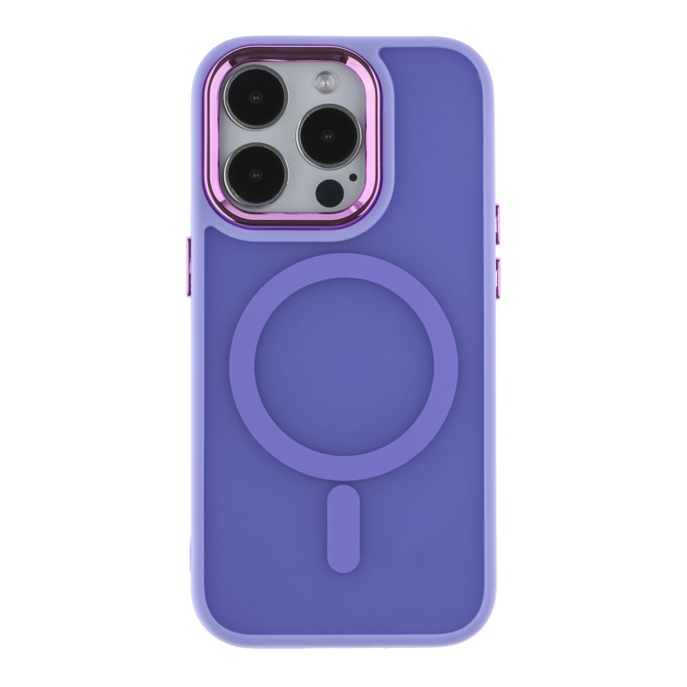 Чехол TPU+PC Space Magnetic Color with Magsafe для iPhone 16 Pro Max (Purple)