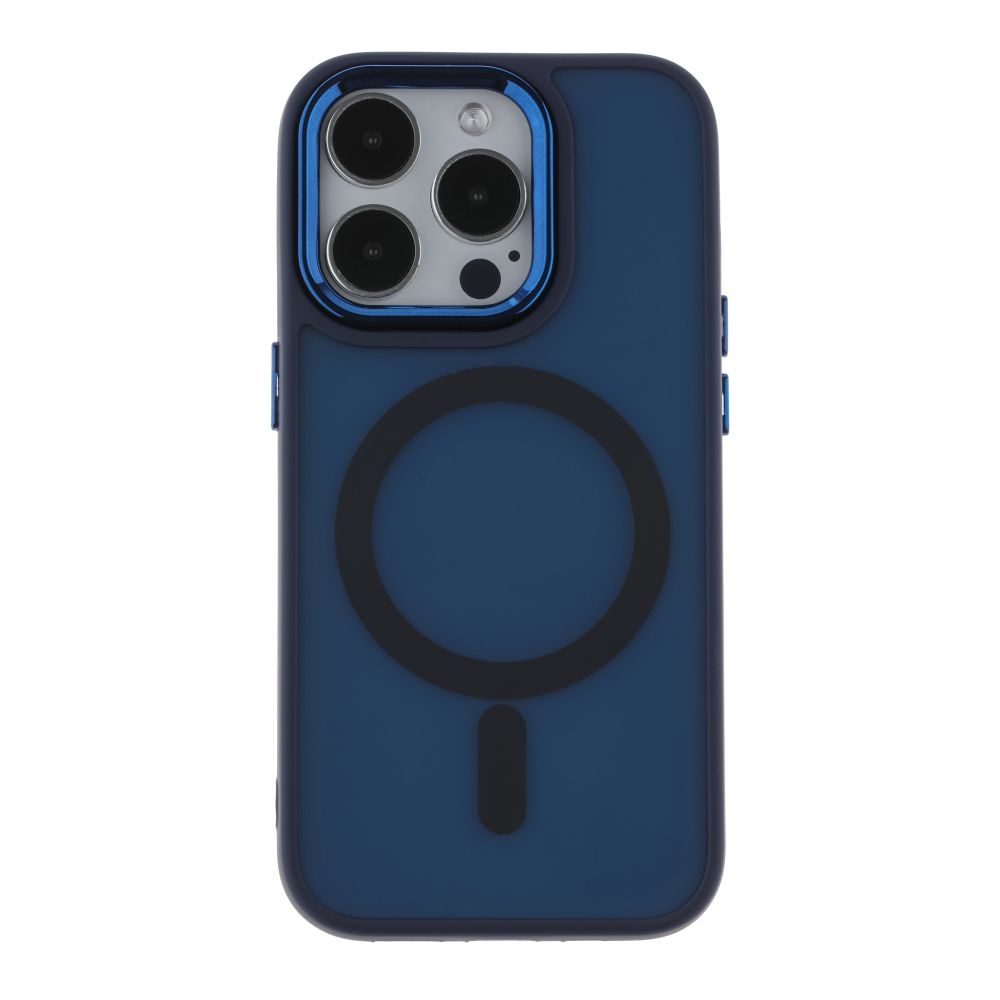 Чехол TPU+PC Space Magnetic Color with Magsafe для iPhone 16 Pro Max (Dark Blue)