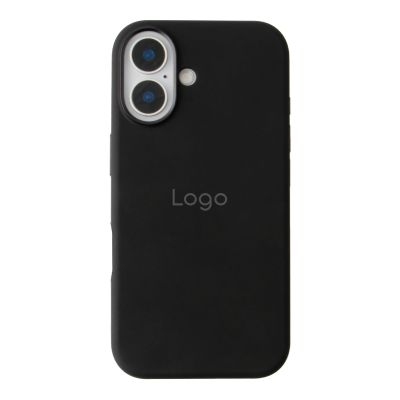 Чехол Silicone Case Metal Buttons (AA) для iPhone 16 (Black)