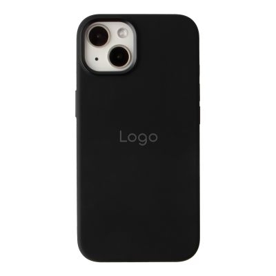 Чехол Silicone Case Metal Buttons (AA) для iPhone 13 (Black)