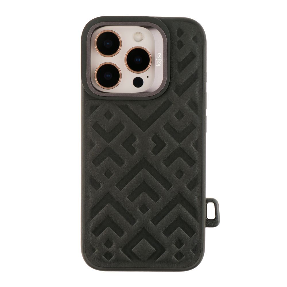 Чехол Kajsa Briquette Collection Rhombus with MagSafe для iPhone 16 Pro Max (Black)