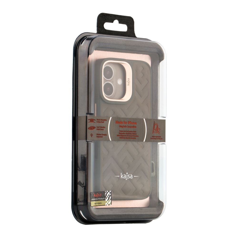 Чехол Kajsa Briquette Collection Rhombus with MagSafe для iPhone 16 Pro Max (Black)