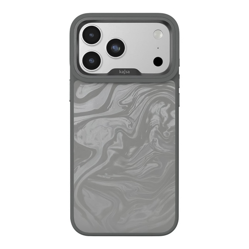 Чехол Kajsa Glamorous Collection Fluid Art with MagSafe для iPhone 17 Pro (Grey O-Ring)