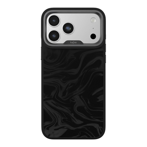 Чехол Kajsa Glamorous Collection Fluid Art with MagSafe для iPhone 17 Pro (Black O-Ring)