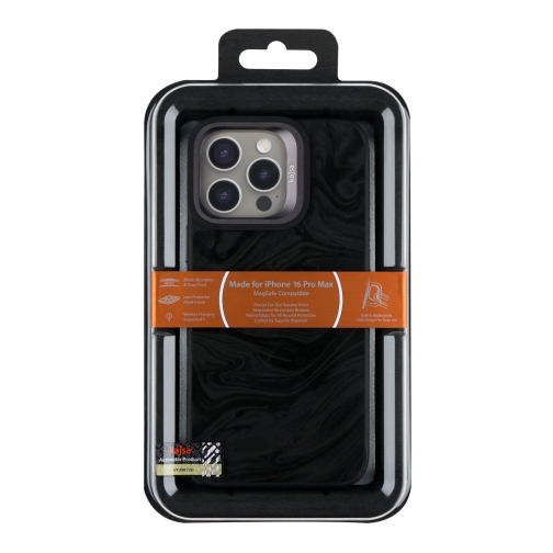 Чохол Kajsa Glamorous Collection Fluid Art with MagSafe для iPhone 16 Pro Max (Black)