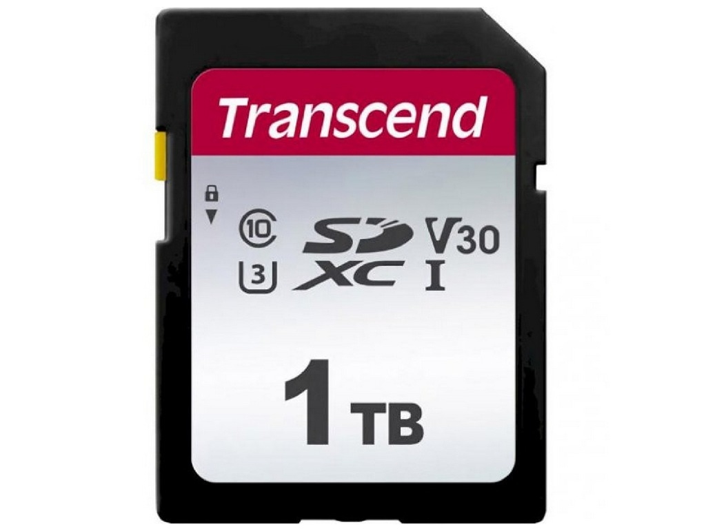 '1.0TB SDXC Card (Class 10)  UHS-I, U3, Transcend 300S  ''TS1TSDC300S'' (R/W:100/85MB/s)--https://
