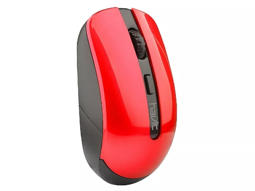 Wireless Mouse Havit HV-MS989GT, 800-1600dpi, 4 buttons, Ambidextrous, 1xAA, 2.4Ghz, Black/Red