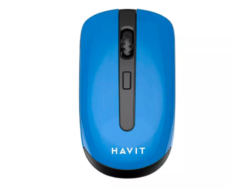 Wireless Mouse Havit HV-MS989GT, 800-1600dpi, 4 buttons, Ambidextrous, 1xAA, 2.4Ghz, Black/Blue