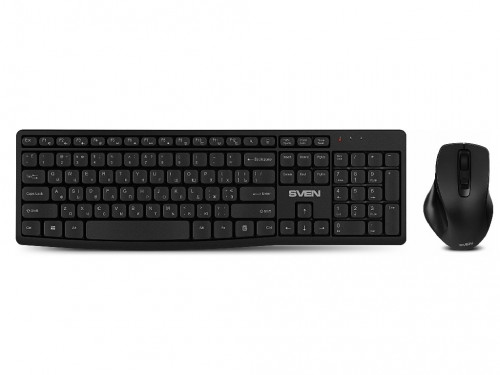 Wireless Keyboard & Mouse SVEN KB-C3500W, 12 Fn keys, Battery indicator, 1xAA/1xAA, 2.4Ghz, Black
