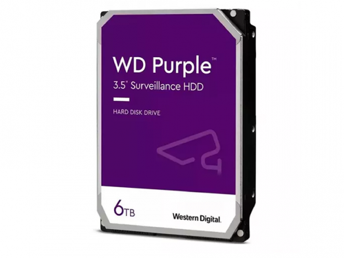 3.5 HDD  6.0TB -SATA-256MB Western Digital Purple (WD64PURZ), Surveillance, CMR