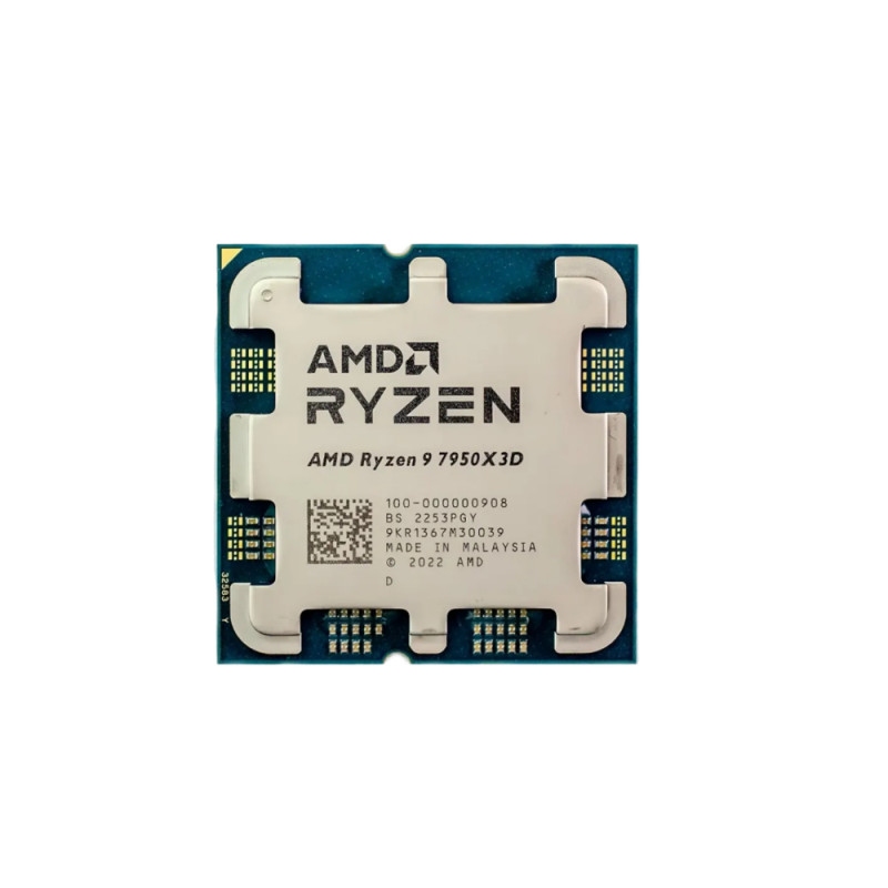 CPU AMD Ryzen 9 7950X3D  (4.2-5.7GHz, 16C/32T, L2 16MB, L3 128MB, 5nm, 120W)  Socket AM5