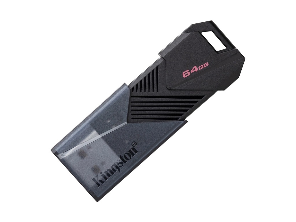 64GB USB3.2 Flash Drive Kingston DataTraveler Exodia Onyx (DTXON/64GB), Black, Plastic, Slider Cap