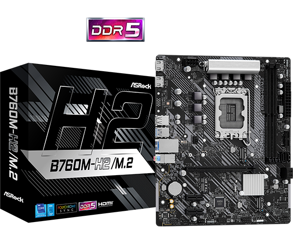 MB S1700 ASRock B760M-H2/M.2 mATX Micro-ATX Socket: LGA1700