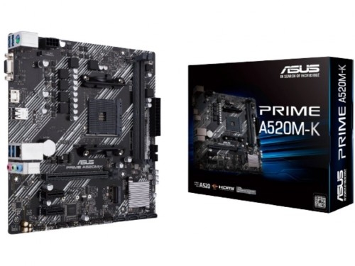 MB AM4 Asus PRIME A520M-K  mATX//  CPUAMD AM4 Socket for AMD Ryzen 5000 Series/ 4000 G-Series