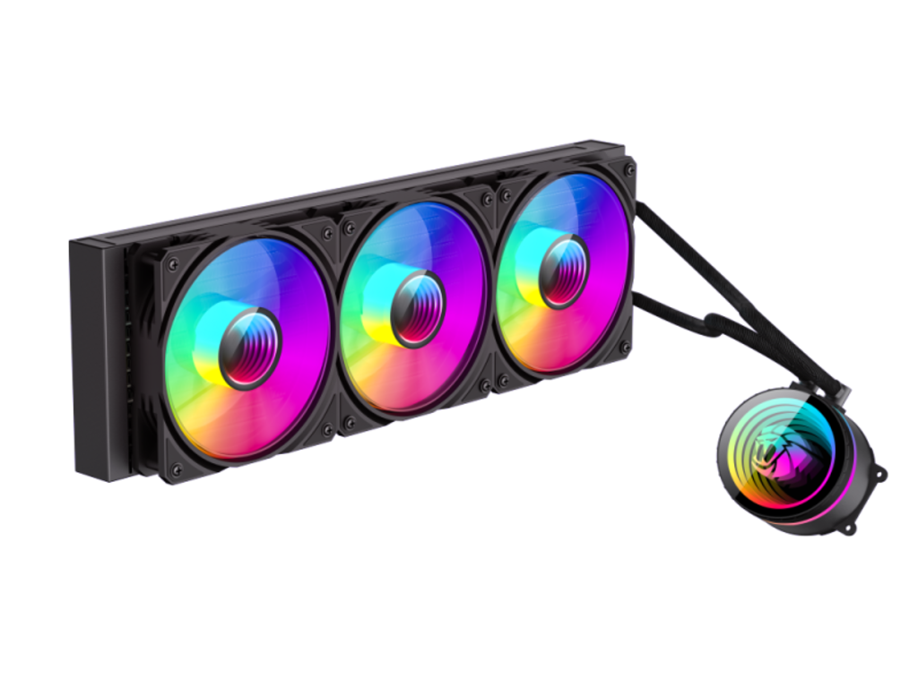 AIO Liquid Cooling Gamemax IceBurg 360 Infinity (32 dB(A), 62.82CFM, 3x120mm, ARGB, Dsplay. TDP 3)
