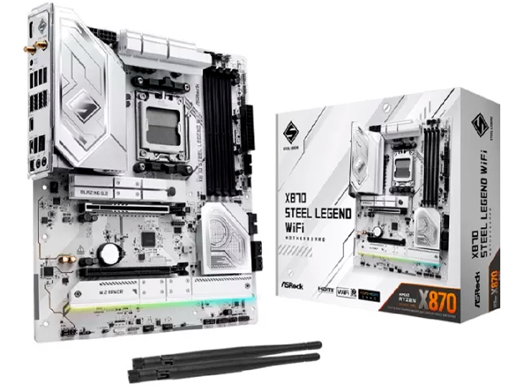 MB AM5 ASRock X870 STEEL LEGEND WIFI ATX ATX Socket:  AM5 Chips
