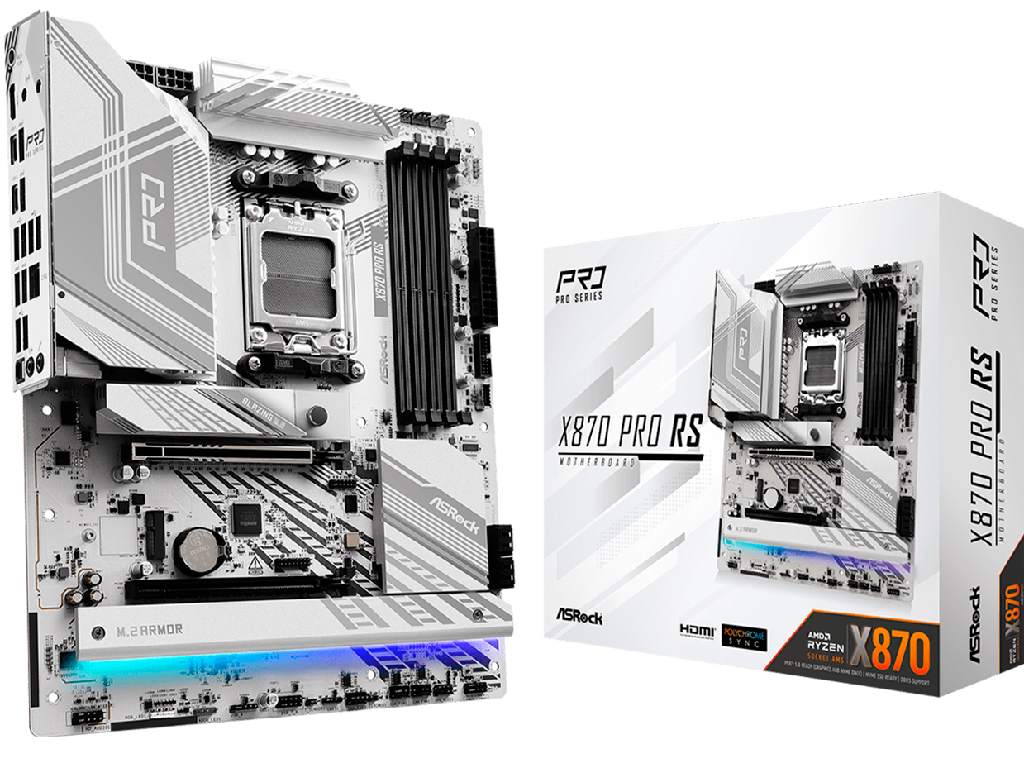 MB AM5 ASRock X870 PRO RS ATX ATX Socket:  AM5 Chipset:  AMD X8