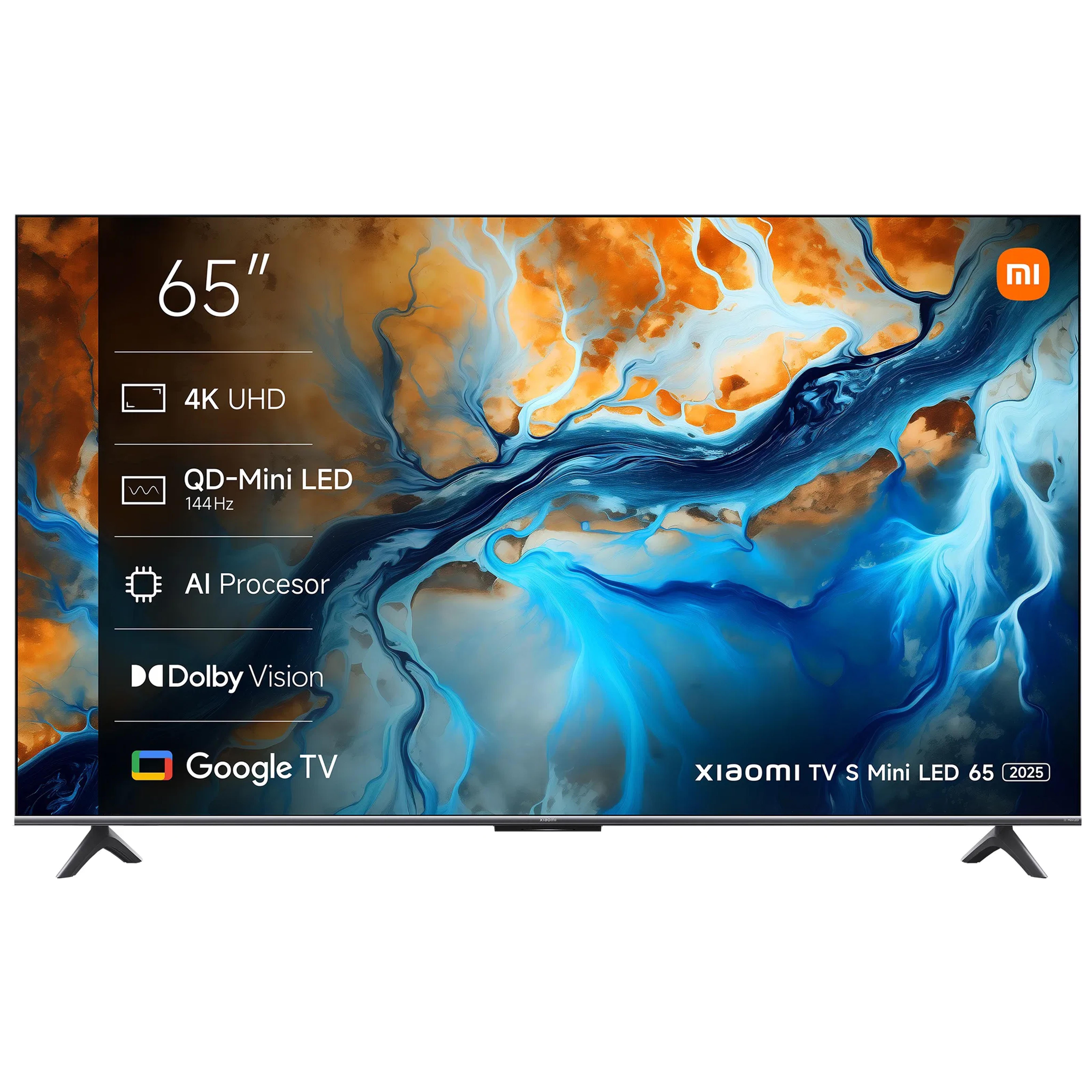 65' LED SMART TV Xiaomi S, Mini LED 3840x2160,4K Ultra HD, Android TV, Black