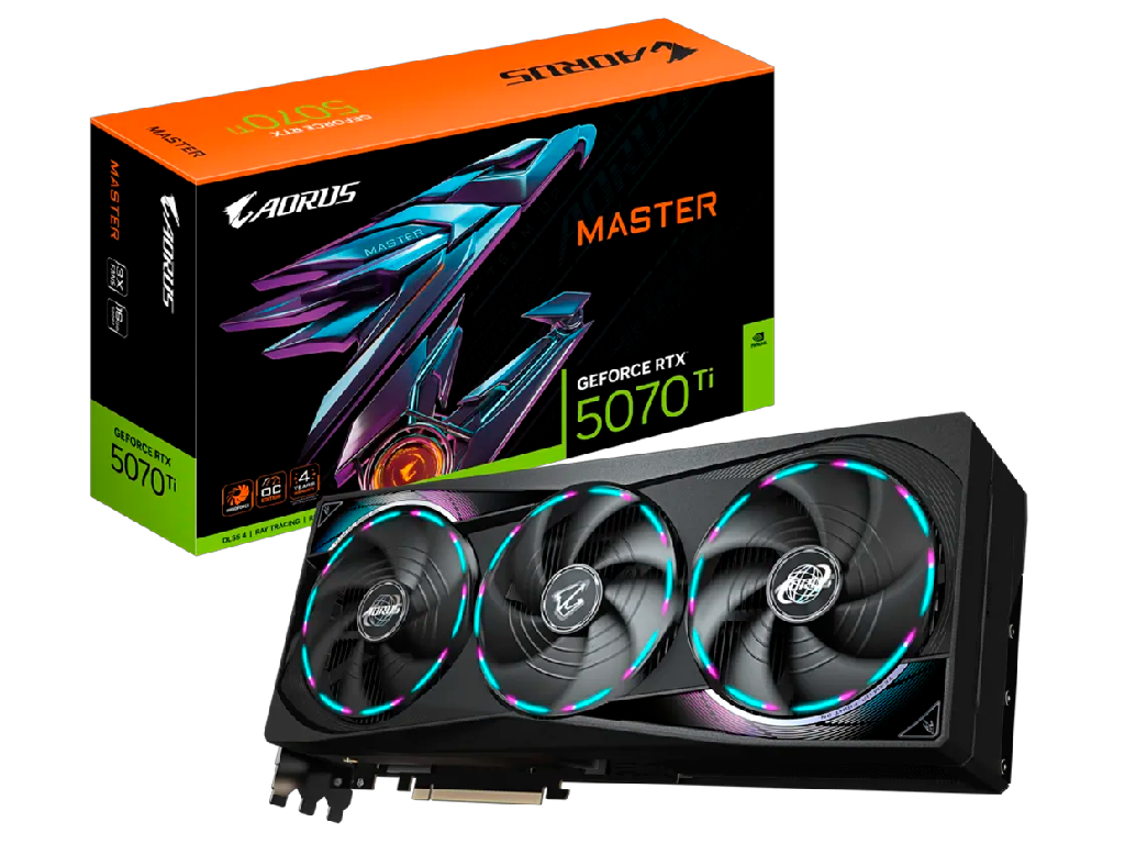VGA Gigabyte RTX5070Ti 16GB GDDR7 Aorus Master  (GV-N507TAORUS M-16GD)  GPU: NVIDIA