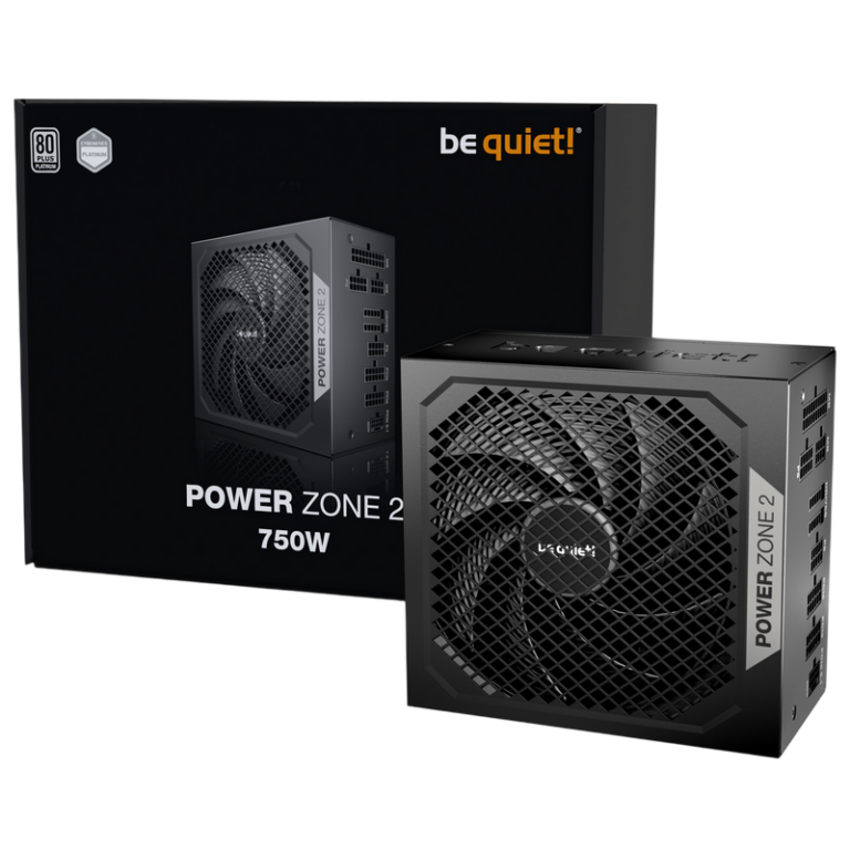 Power Supply ATX 750W be quiet! POWER ZONE 2, 80+ Platinum, 140mm, Active PFC, SR+LLC+DC/DC, ATX 3.1