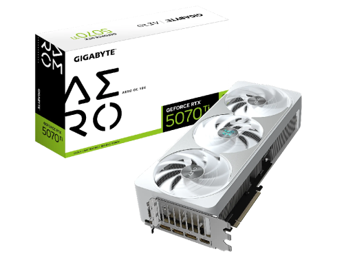 VGA Gigabyte RTX5070Ti 16GB GDDR7 Aero OC  (GV-N507TAERO OC-16GD)  GPU: NVIDIA