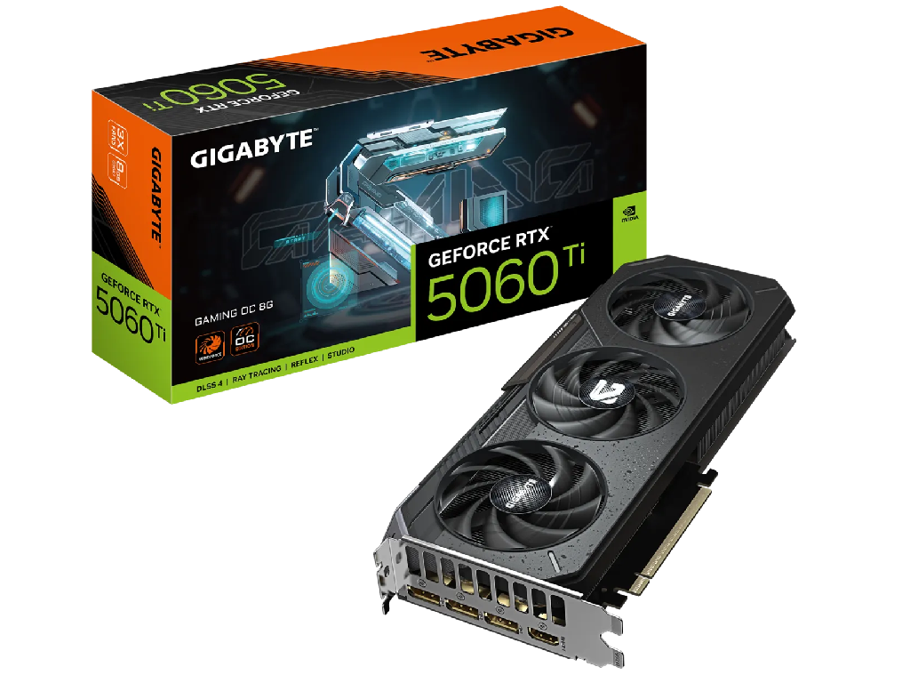 VGA Gigabyte RTX5060Ti 8GB GDDR7 Gaming OC  (GV-N506TGAMING OC-8GD)  GPU: NVIDIA
