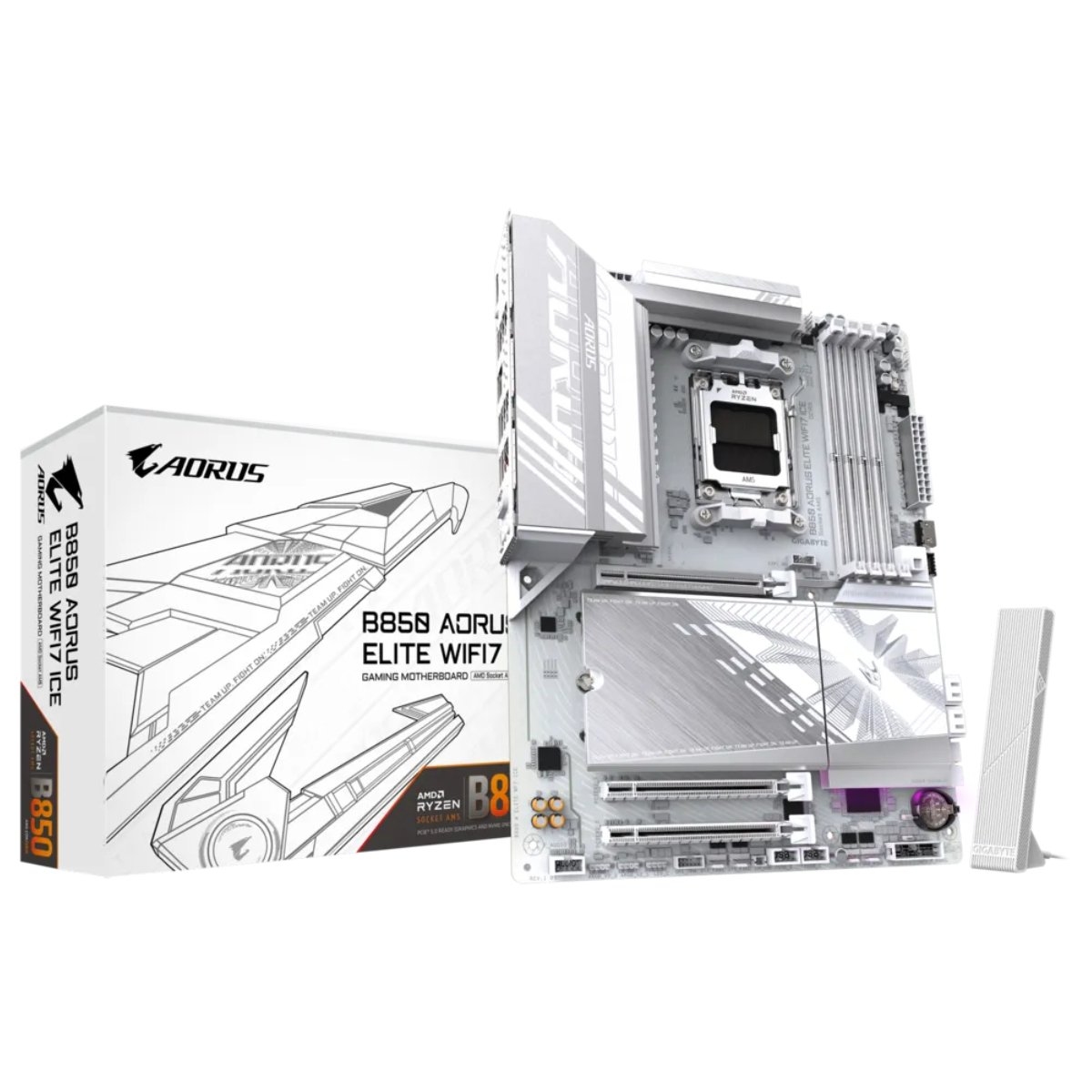 MB AM5 Gigabyte B850 A ELITE WIFI7 ICE ATX  ATX Socket: AM5