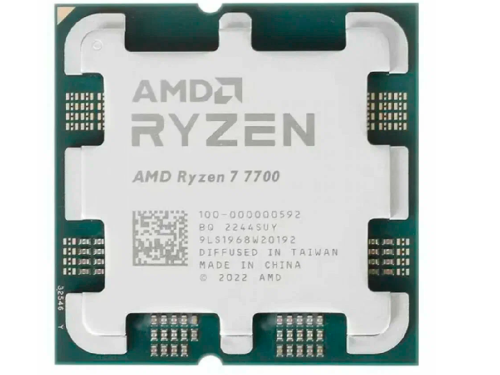 CPU AMD Ryzen 7 7700  (3.8-5.3GHz, 8C/16T, L2 8MB, L3 32MB, 5nm, 65W), Socket AM5