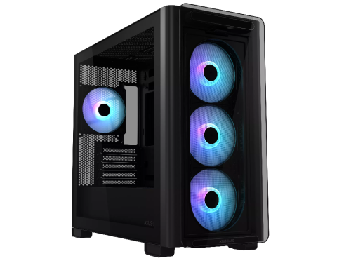 Case mATX Asus A23 PLUS TG ARGB BLACK, 4x120mm ARGB, Front Mesh, Tempered Glass, Headset hook