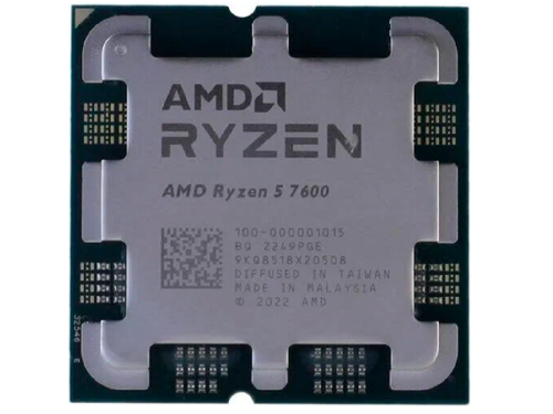 CPU AMD Ryzen 5 7600  (3.8-5.1GHz, 6C/12T, L2 6MB, L3 32MB, 5nm, 65W), Socket AM5
