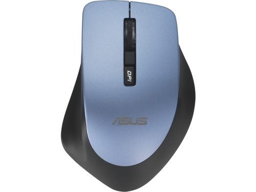 Wireless Mouse Asus WT425, 1000-1600 dpi, 6 buttons, Ergonomic, 82g, Silent, 1xAA, 2.4Ghz, Mist Blue