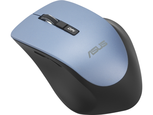 Wireless Mouse Asus WT425, 1000-1600 dpi, 6 buttons, Ergonomic, 82g, Silent, 1xAA, 2.4Ghz, Mist Blue