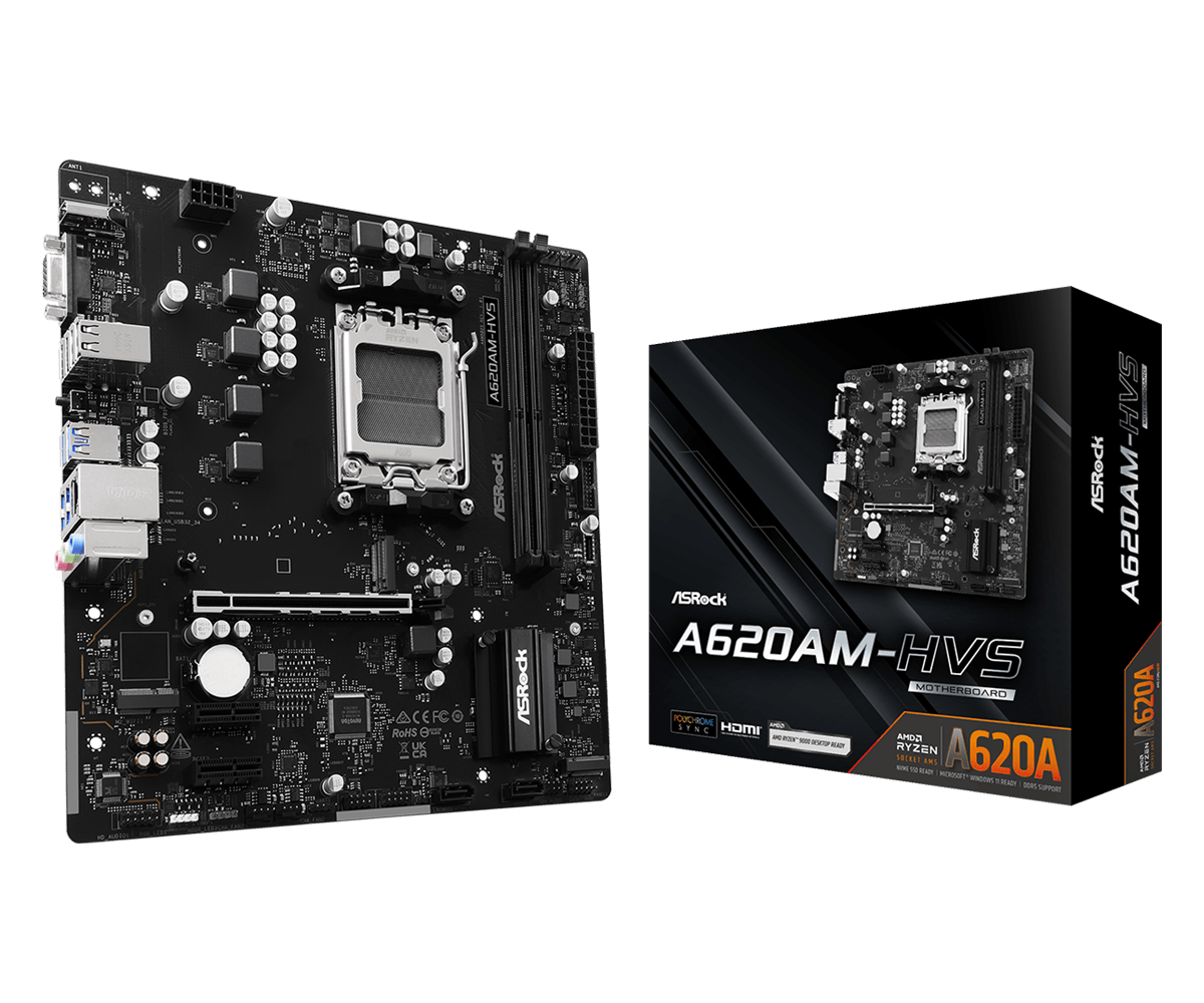 MB AM5 ASRock A620AM-HVS  mATX  Micro-ATX Socket: AM5
