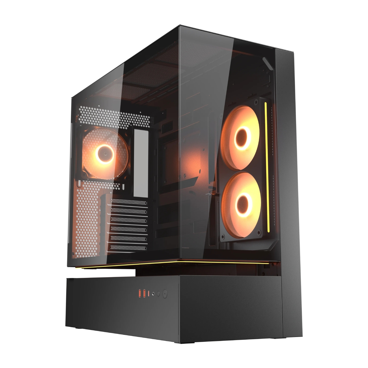 Case ATX Cougar CFV 235 w/o PSU x120revers M/B side 1x120rear ARGB PWM Glass: Front&Side 2xUSB 3.0