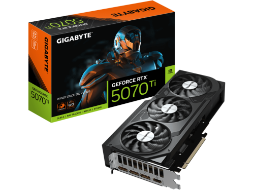 VGA Gigabyte RTX5070Ti 16GB GDDR7 WindForce OC (GV-N507TWF3OCV2-16GD) GPU: NVIDIA