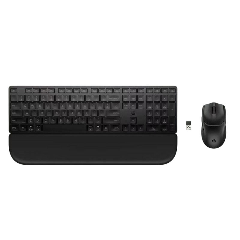 Wireless Keyboard & Mouse HP 580C, Multi-device Palm rest, 4000dpi, 5 (4 prog) buttons, 2.4GHz/BT,