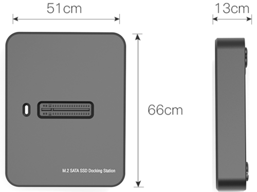 M.2 SSD docking station SATA & NVME, Type-C,USB, Black, Gembird DD-U3M2