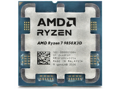 CPU AMD Ryzen 7 9850X3D  (4.7-5.6GHz, 8C/16T, L2 8MB, L3 96MB, 5nm, 120W), Socket AM5