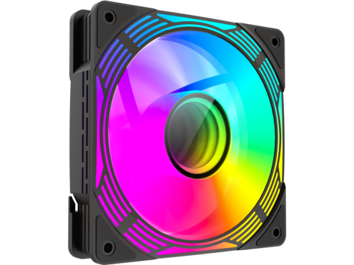 PC Case Fan GAMEMAX FN12A-C8I-R, Reversed, 120mm, ARGB, 24 LED, 9 blades, PWM, <31.21dB, 44.35 CFM