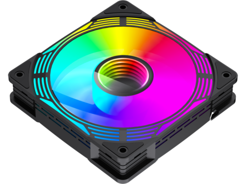 PC Case Fan GAMEMAX FN12A-C8I-R, Reversed, 120mm, ARGB, 24 LED, 9 blades, PWM, <31.21dB, 44.35 CFM