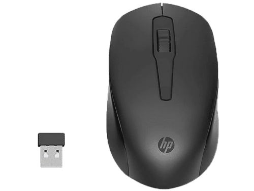 Wireless Mouse HP 150, up to 1600 dpi, 3 buttons, Ambidextrous, 50g., 1xAAA, 2.4 GHz, Black