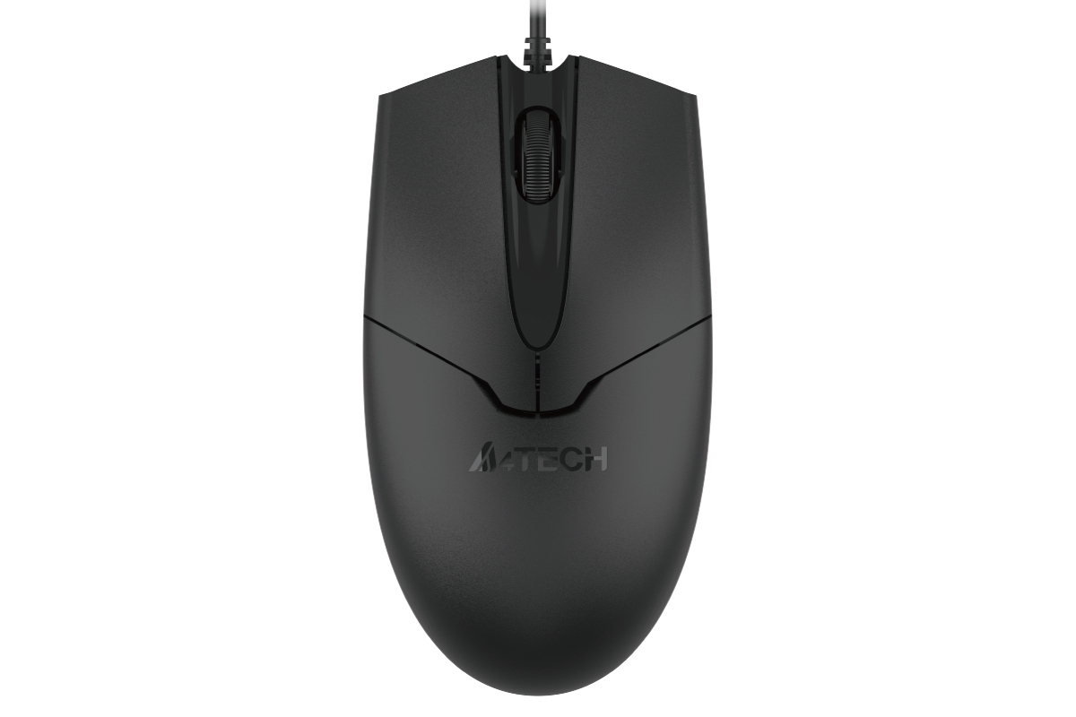 Mouse A4Tech OP-550S, 1200  dpi, 3 buttons, 104g, Optical, USB, 1.5m, With Silent Button, Black