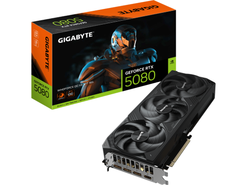 VGA Gigabyte RTX5080 16GB GDDR7 WindForce  (GV-N5080WF3OCV2-16GD)  GPU NVIDIA