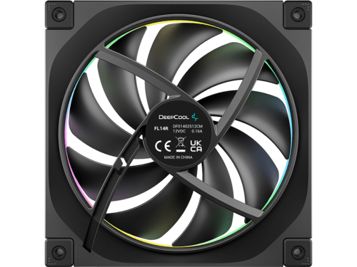 PC Case Fan Deepcool FL14 Reversed ARGB 140x140x25mm, 31.46 dB, 66,59CFM, 500-1700RPM, PWM, Hydro